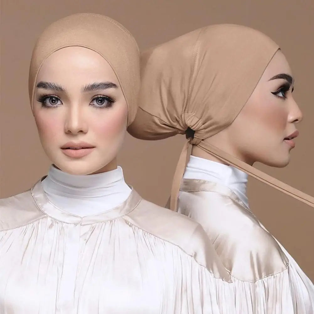 Womens Muslim Stretch Turban Cap Soft Modal Muslim.