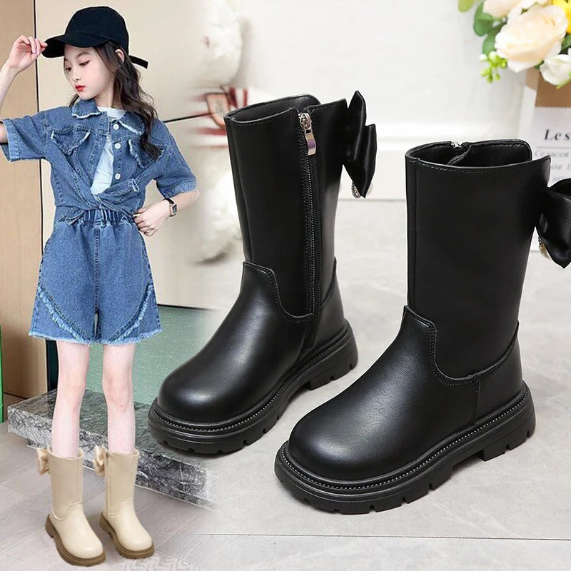 Kids Shoes for Girl Children Fashion  Boots Autumn Winter.