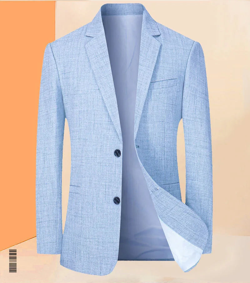 New Men Suit Jacket Thin Blazers Spring Autumn Solid Business .