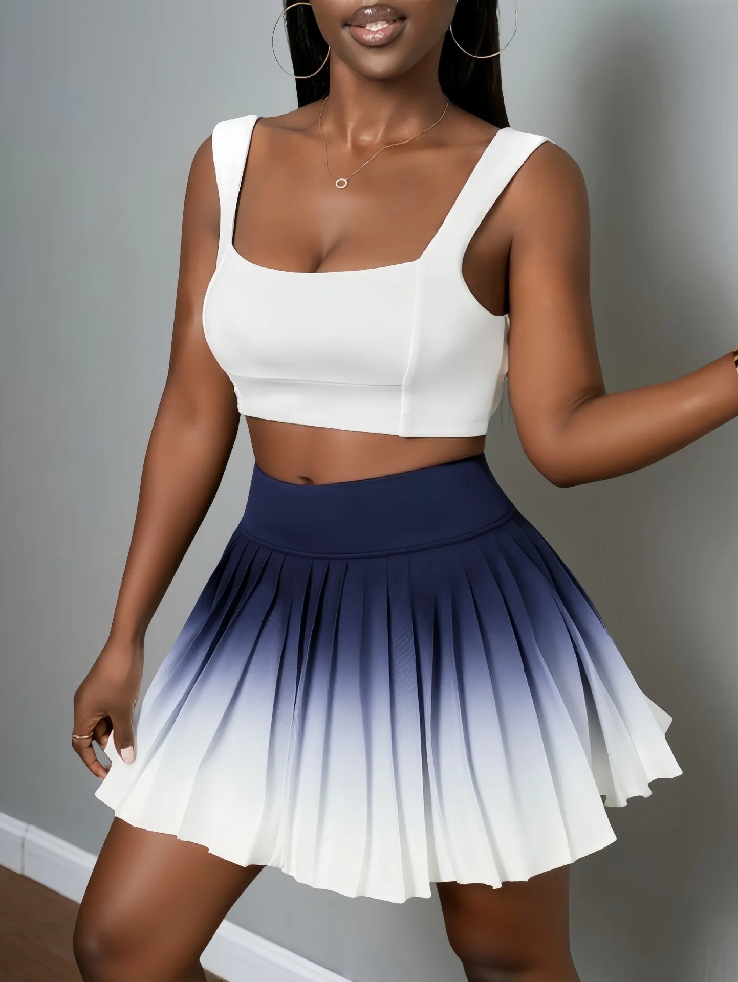 Summer Gradient Color Running Shorts Side Pocket .