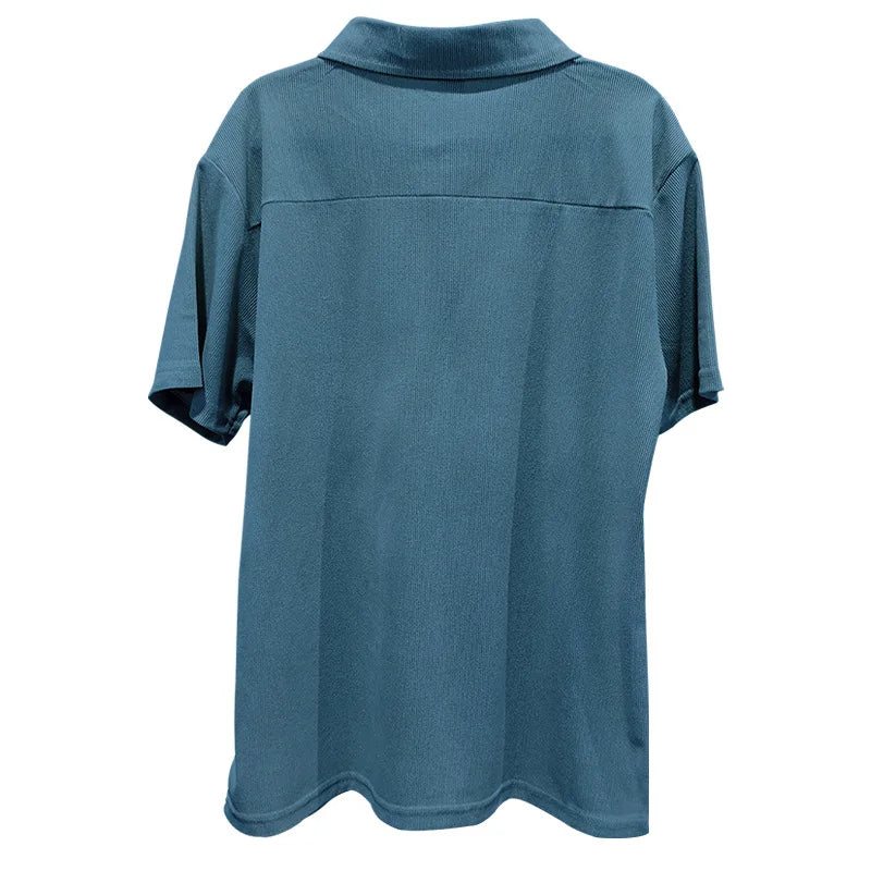 Casual Mens Corduroy Suits Short Sleeve Zipper Polo Shirts And Pants Mens Two Piece Sets Streetwear 2024 Summer Fashion Outfits