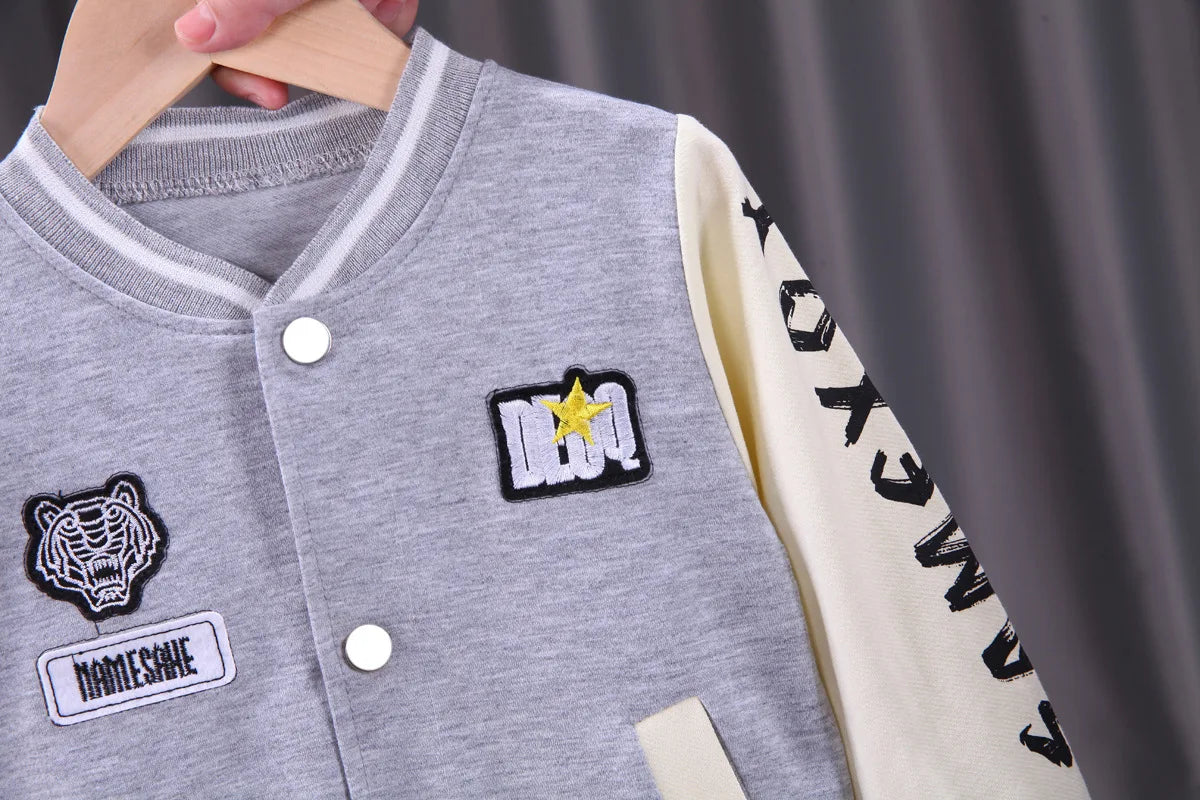 Baby Baseball Clothing Sets Boys Letter Cartoon Suit Spring.