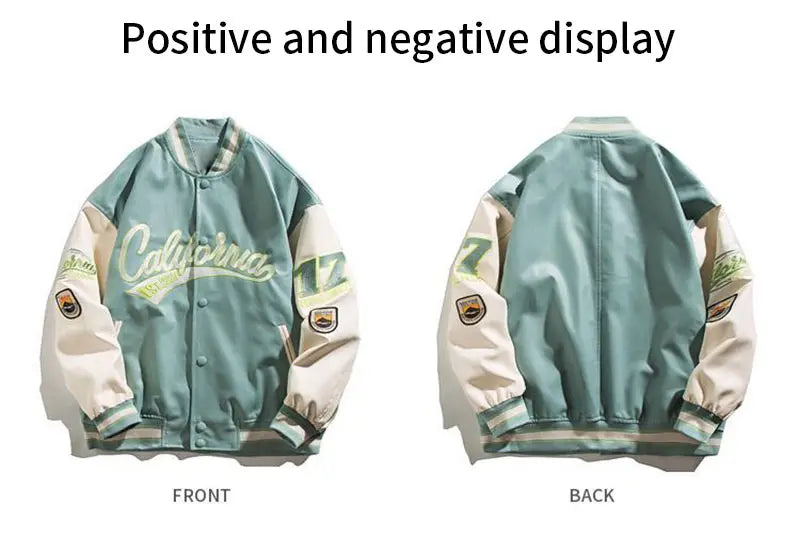 Embroidery Pilot Baseball Jacket Men Hip-Hop Streetwear .