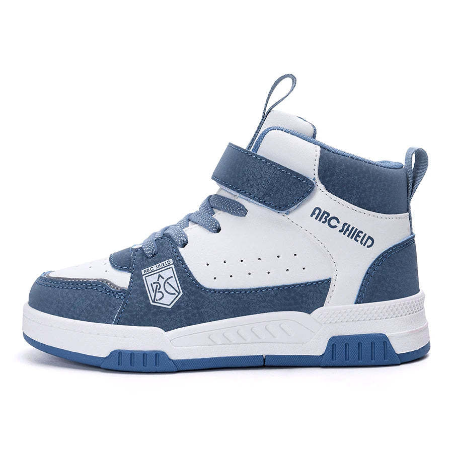 Kids Board Casual Shoes High Top Boys Girls Sneakers Leather Waterproof .