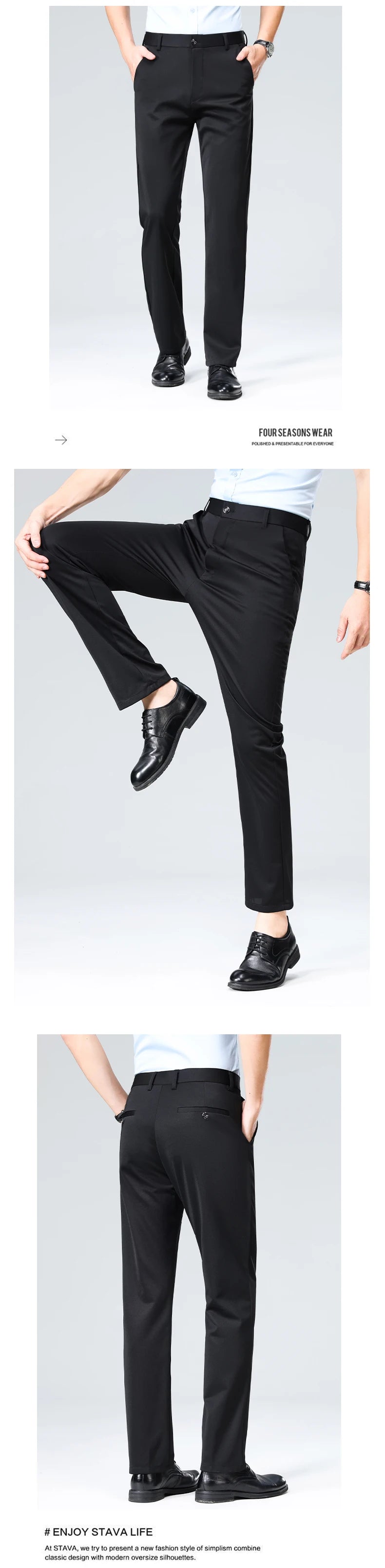 Summer Thin Male Casual Pants Quick Dry Formal Dress Pants.