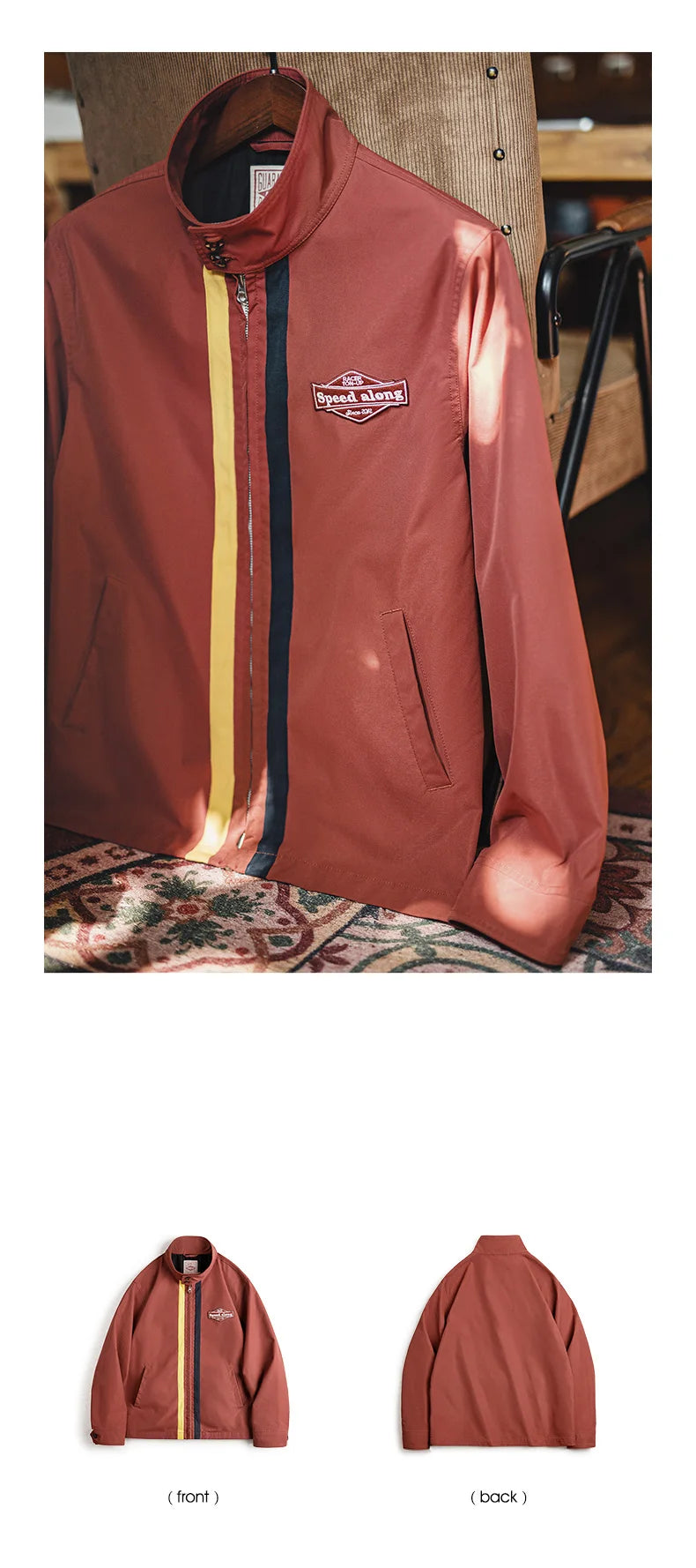 Sporty and Casual Zippered Outerwear for Men's Versatile Jackets.