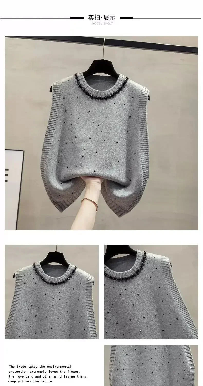 Korean Fashion Autumn New Sweaters Vest Women .