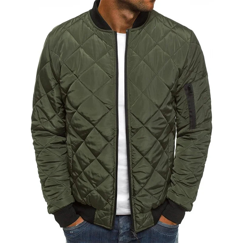 Winter New Jacket Men's Baseball Collar Mesh Pressed Lightweight  .