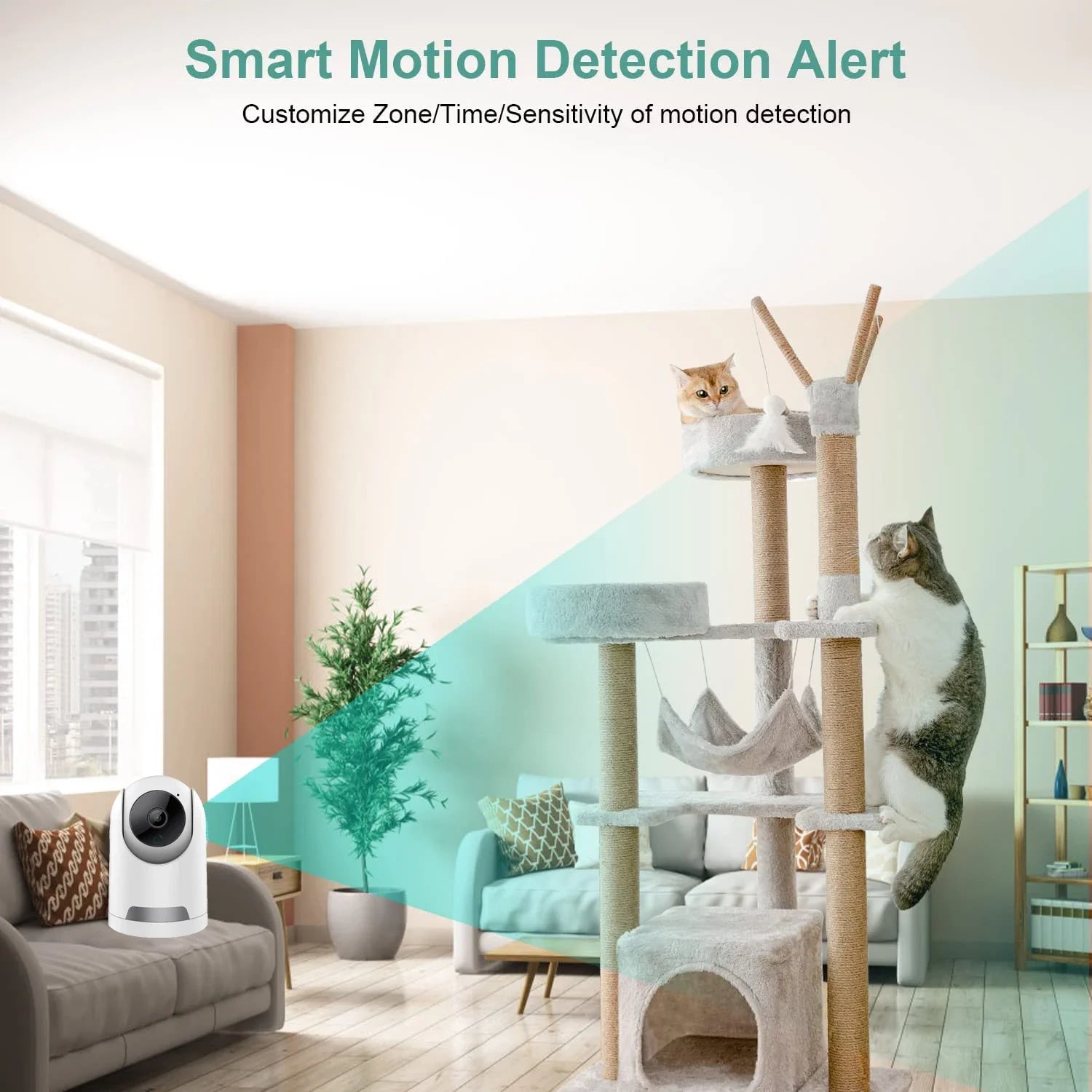 iCSee 4MP 2K WiFi PTZ Camera Mini Indoor Home Security IP Camera 2Mp.