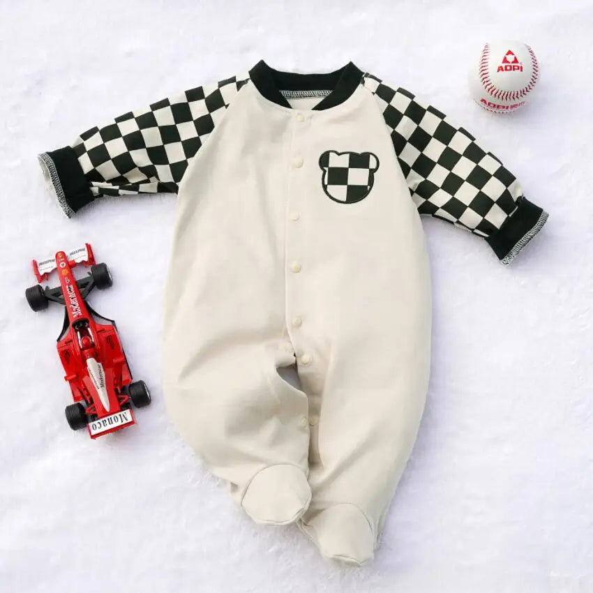 Baby clothes newborn coverall infants boys clothes baseball sport style.