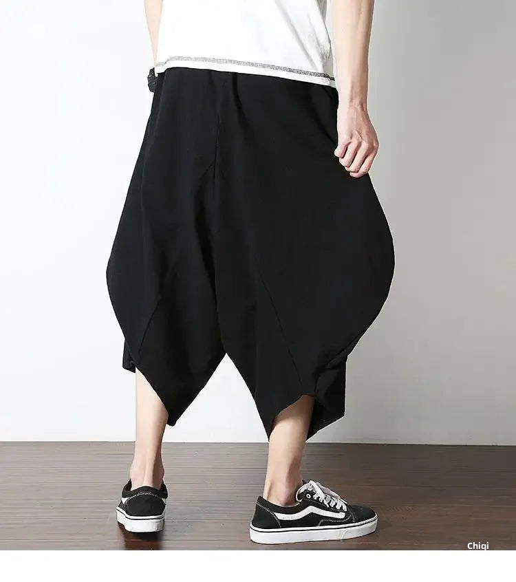 Casual Linen Pants For Men Chinese Style.