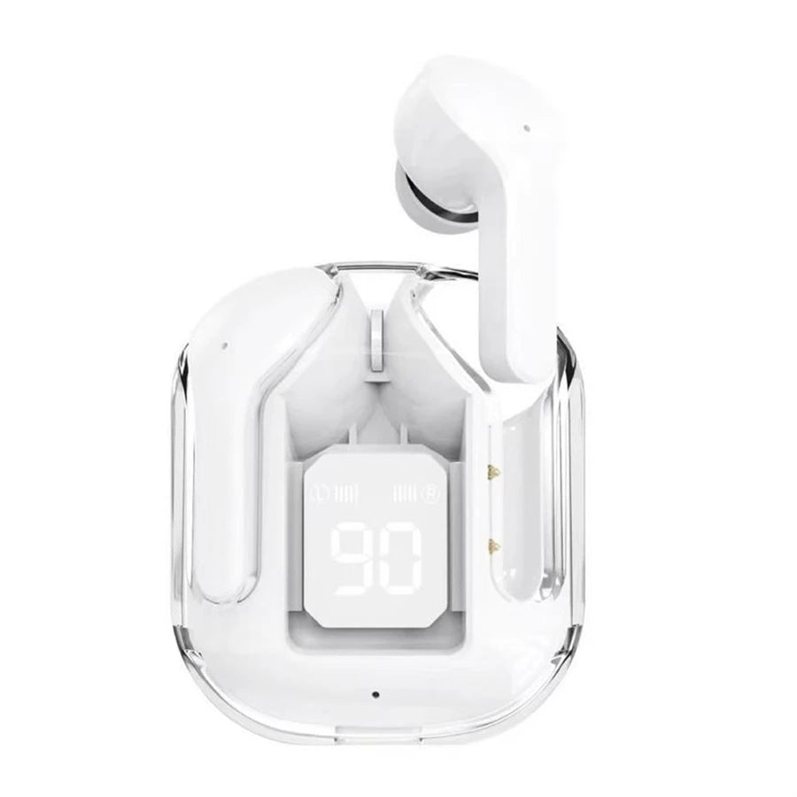 Original T2 Wireless Bluetooth Earphone Transparent HIFI Headphones LED .