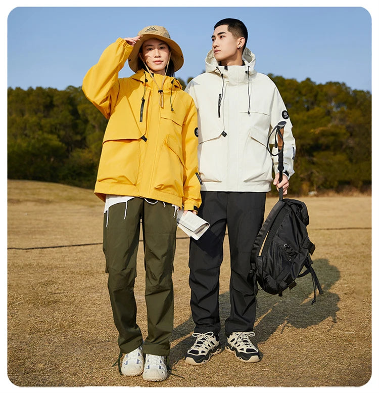Men’s Hooded Outdoor Windbreaker Jacket Windproof Coats .