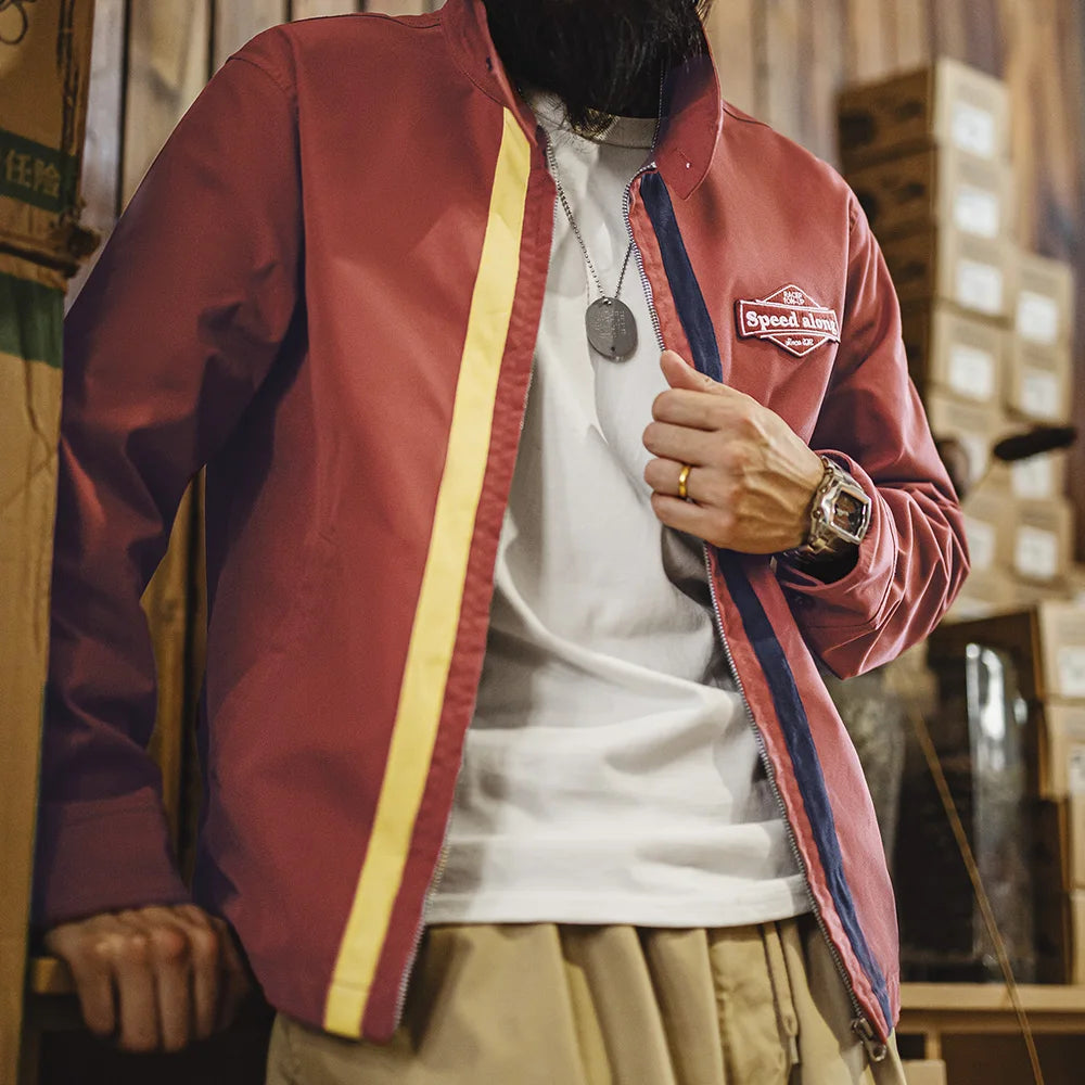 Sporty and Casual Zippered Outerwear for Men's Versatile Jackets.