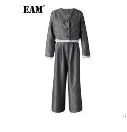 EAM Green Brief Blazer Women Big Size Casual .