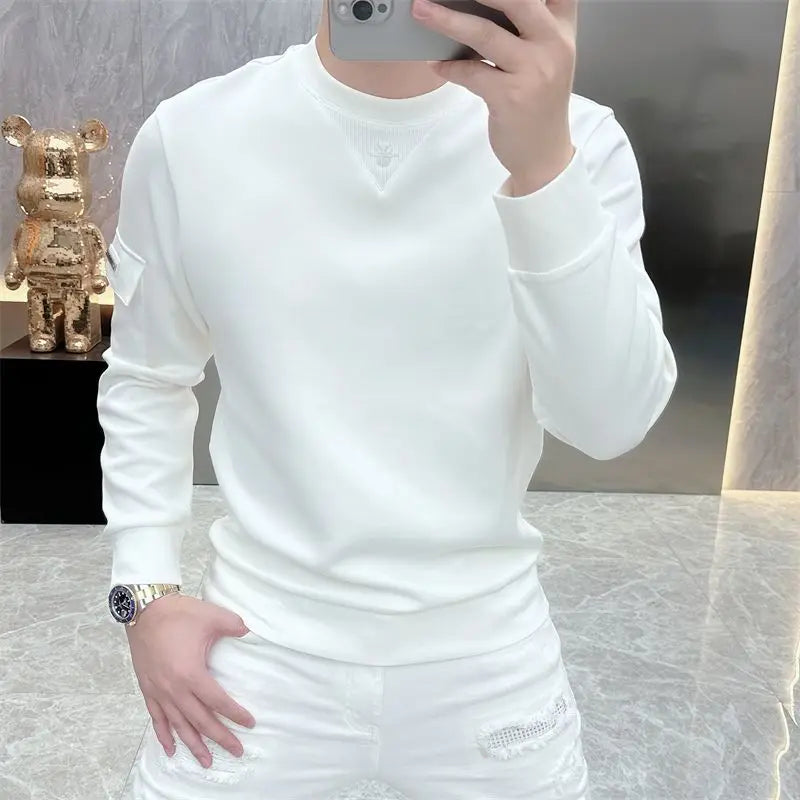 Light Luxury Trendy Brand Bee Embroidered Sweater Men's .
