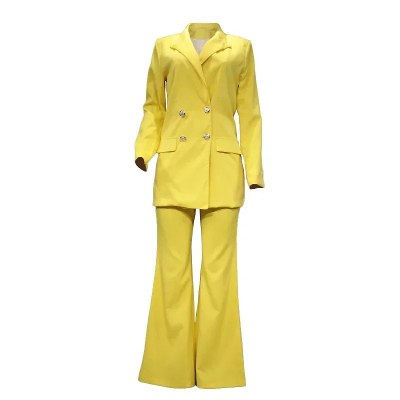 Autumn Winter 2 Piece Outfits for Women Blazer .