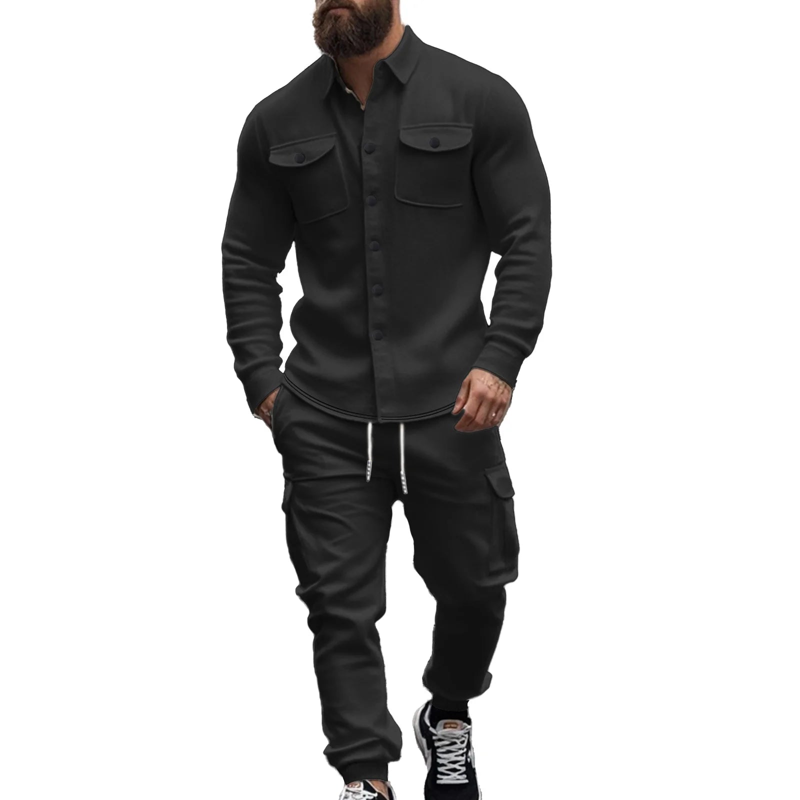 American heavy heavy men's overalls lined with outdoor sports pants.