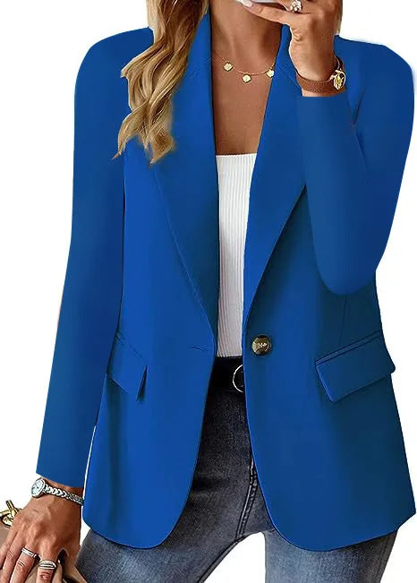 Women OL Blazer Spring Autumn Female One Button Long Sleeve.