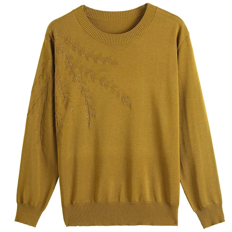 Knitted Sweater Women Pullover New Middle-aged  Mother.