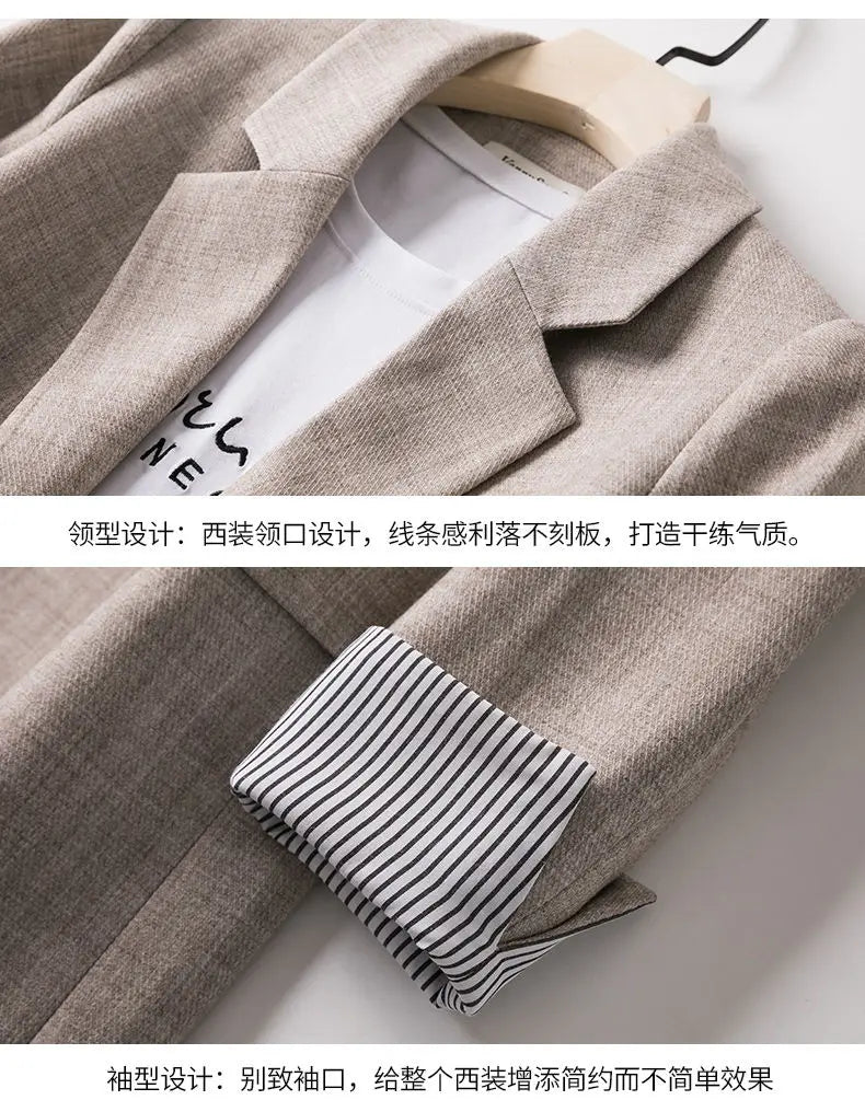 New Blazers Women Trendy Patchwork Korean Chic .