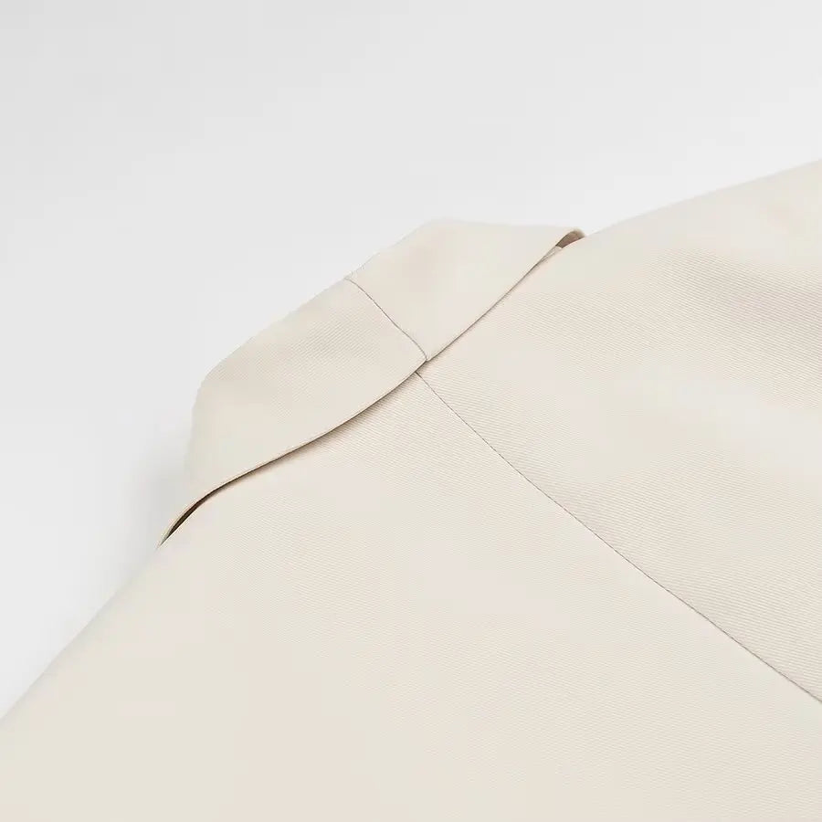 HH Autumn Women Fashion One Button Long Sleeves Pocket Decoration.