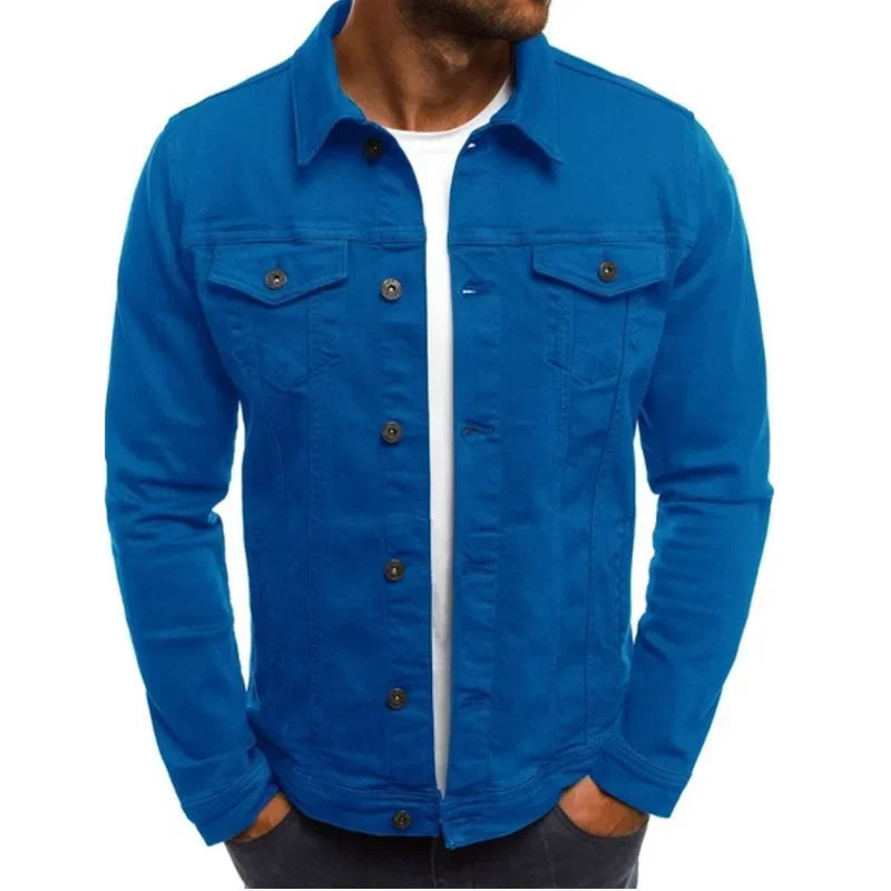 Men's Denim Jacket M-4XL Autumn Clothing Fashion Jackets.