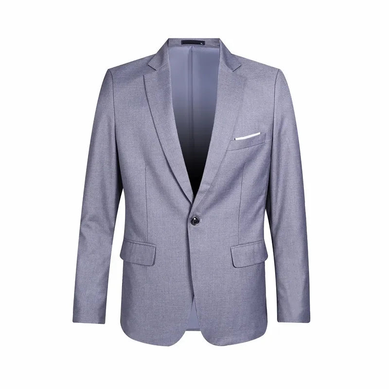 Blue Men Blazers Work Office  Men Tuxedos for Formal Occasions .