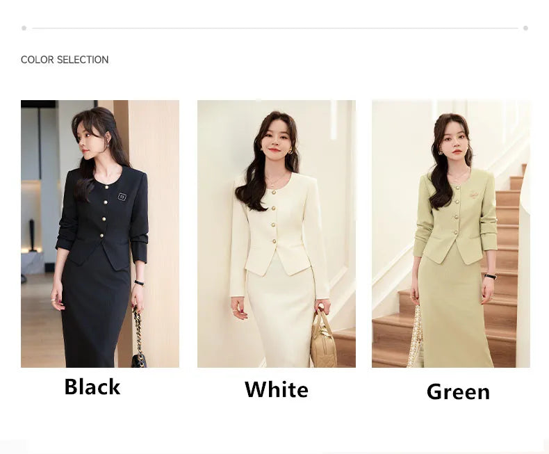 NAVIU Fashion French Vintage Tweed Two Piece Sets Women.
