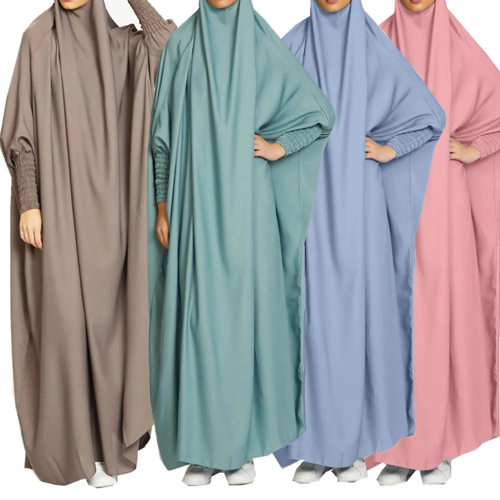 One Piece Jilbab Dress for Women Muslim Hooded Dress .