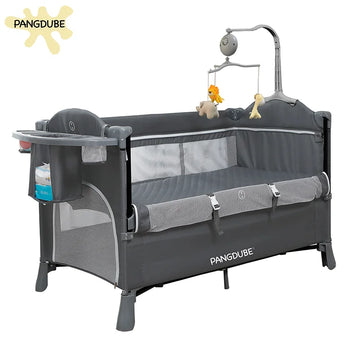PANGDUBE Multifunctional Baby Crib 120*60cm Baby Bed,