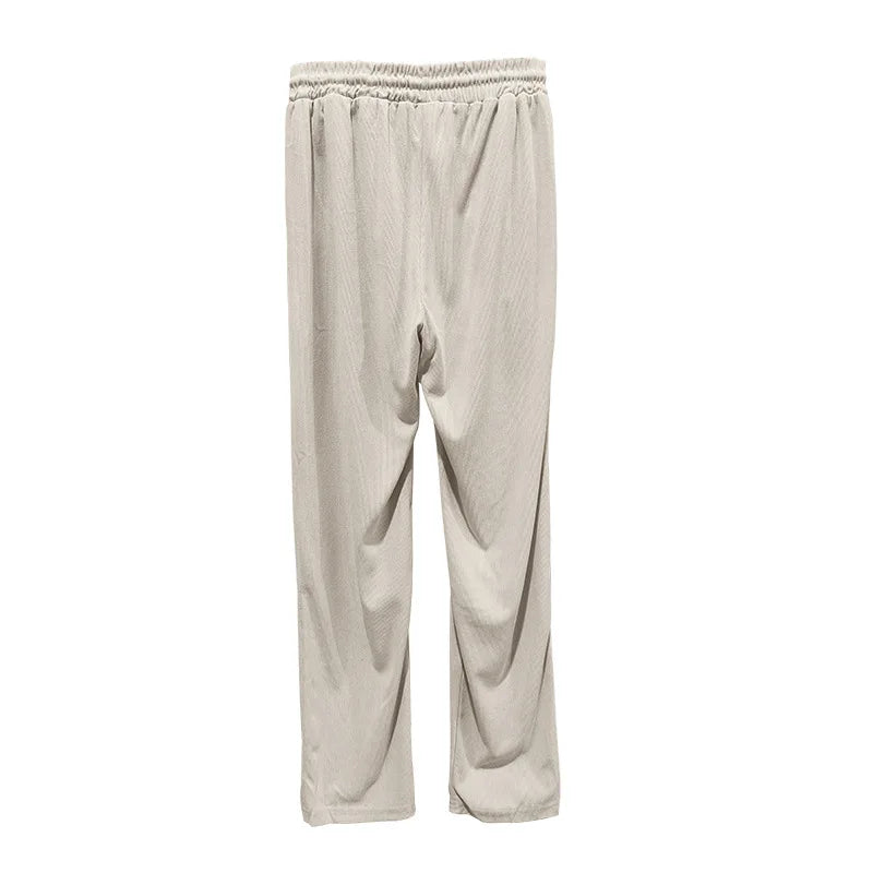 Casual Mens Corduroy Suits Short Sleeve Zipper Polo Shirts And Pants Mens Two Piece Sets Streetwear 2024 Summer Fashion Outfits