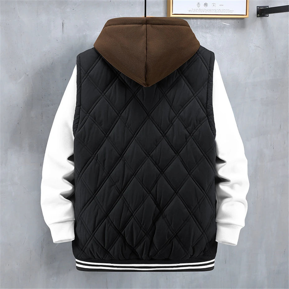Vests Men Autumn Winter Thick Vest Sleeveless Jacket Male Fashion.