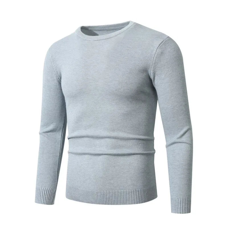 Mens Crewneck Sweater Pullover Knit Casual Long Sleeve.