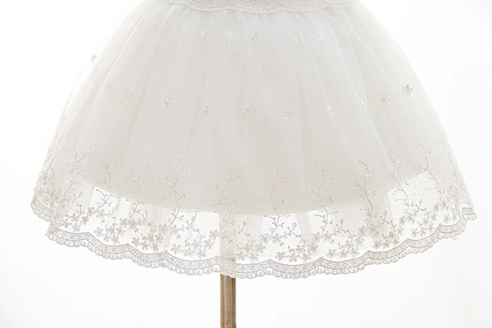 baby girl dresses embroidery pearl 1 year birthday dress wedding party christening baby girl clothes for 3-24 month