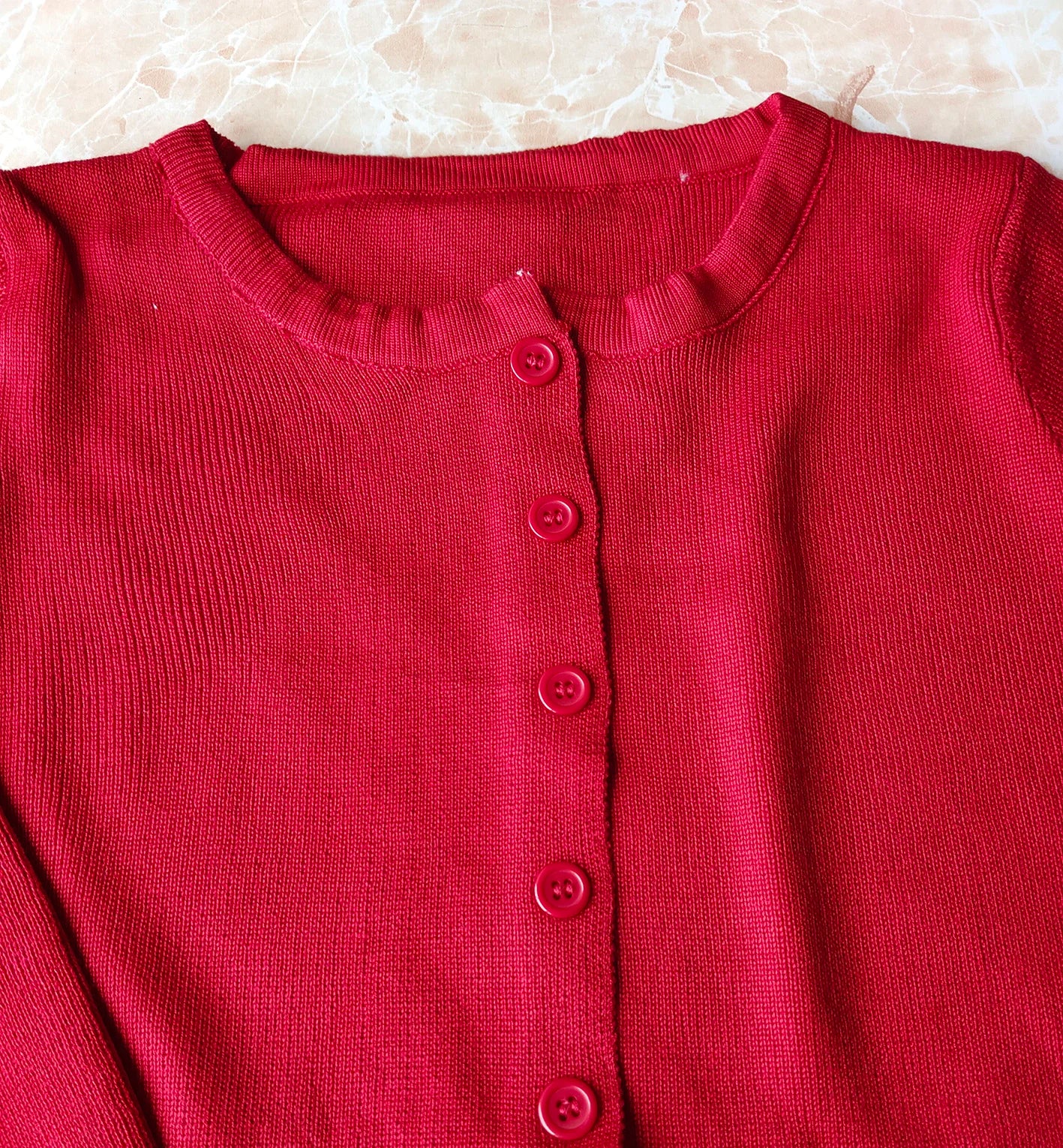 Woman Sweaters Cardigan Red V-neck Knitted Cardigan Women's .