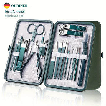 Professional 7/10/12/18 Piece Nail Care Kit Stainless Steel .