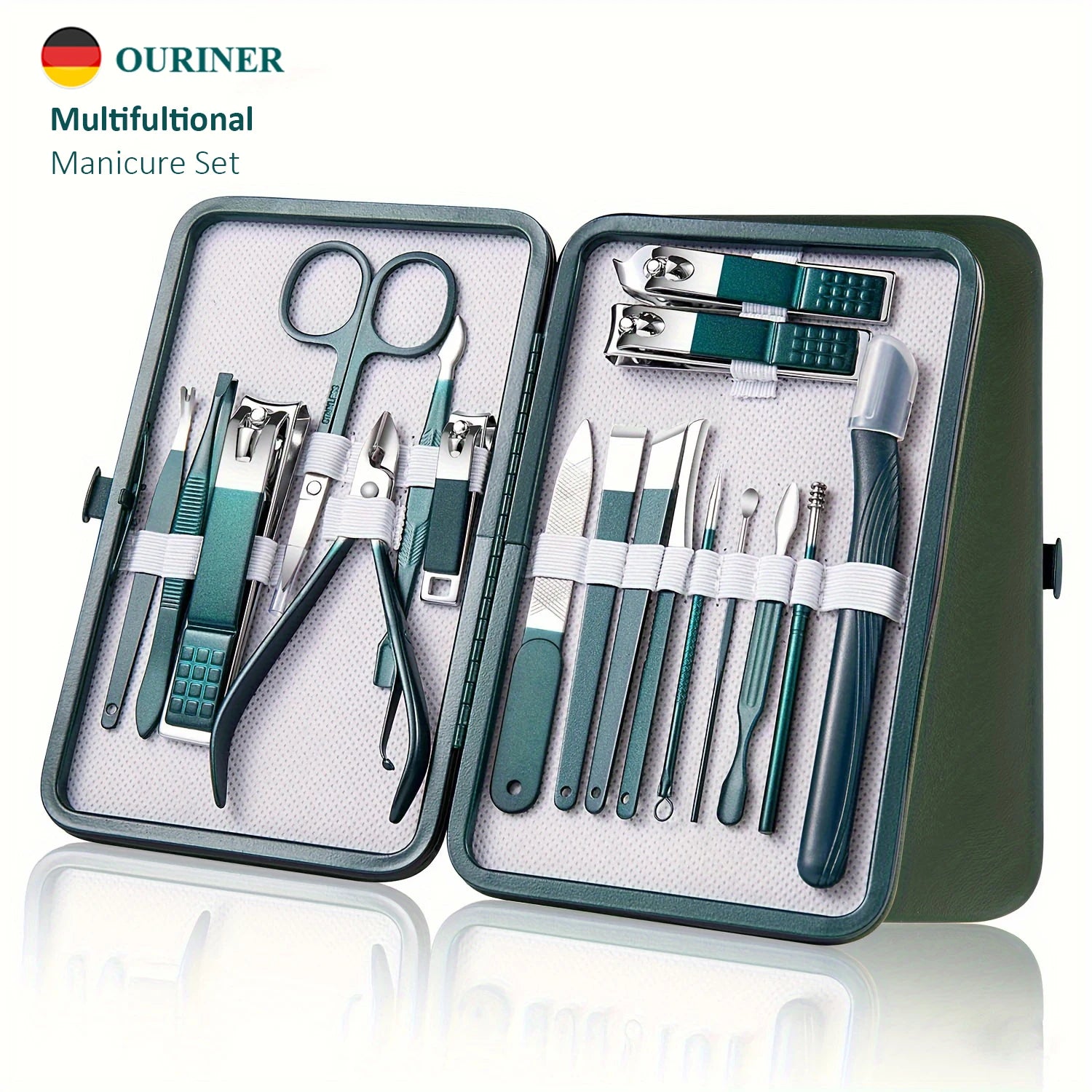 Professional 7/10/12/18 Piece Nail Care Kit Stainless Steel Manicure .