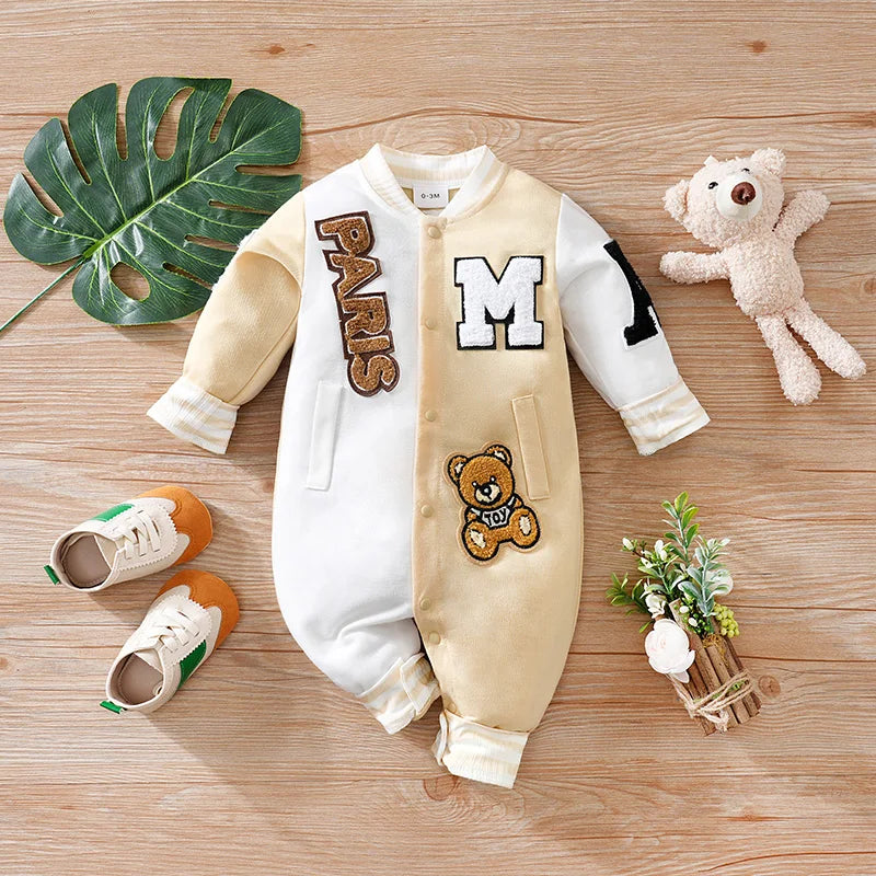 Baby Cartoon Jumpsuit Spring And Autumn Long Sleeved.