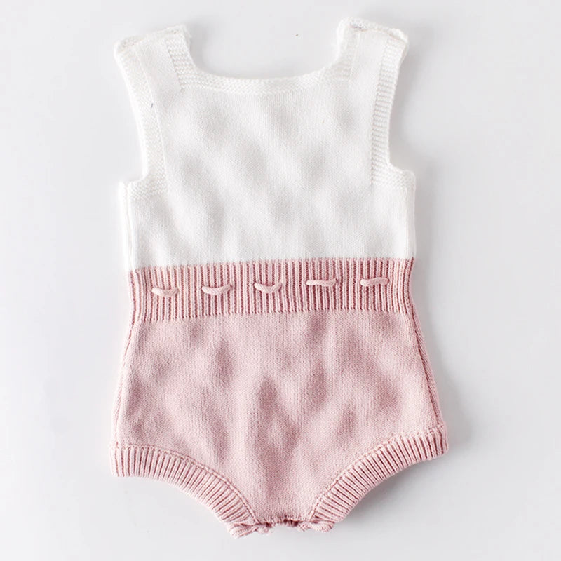 Baby Boys Girls Knit Rompers Baby Clothes New Spring Autumn Knit Rompers Infant Boys Girls Vest Triangle Rompers Baby Clothes