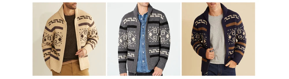 Winter Men's Cardigan Sweaters Fashion Male Knitted Sweater .
