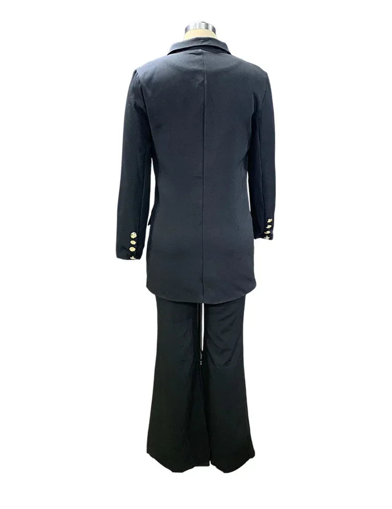 Autumn Winter 2 Piece Outfits for Women Blazer .