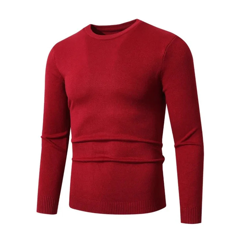 Mens Crewneck Sweater Pullover Knit Casual Long Sleeve.