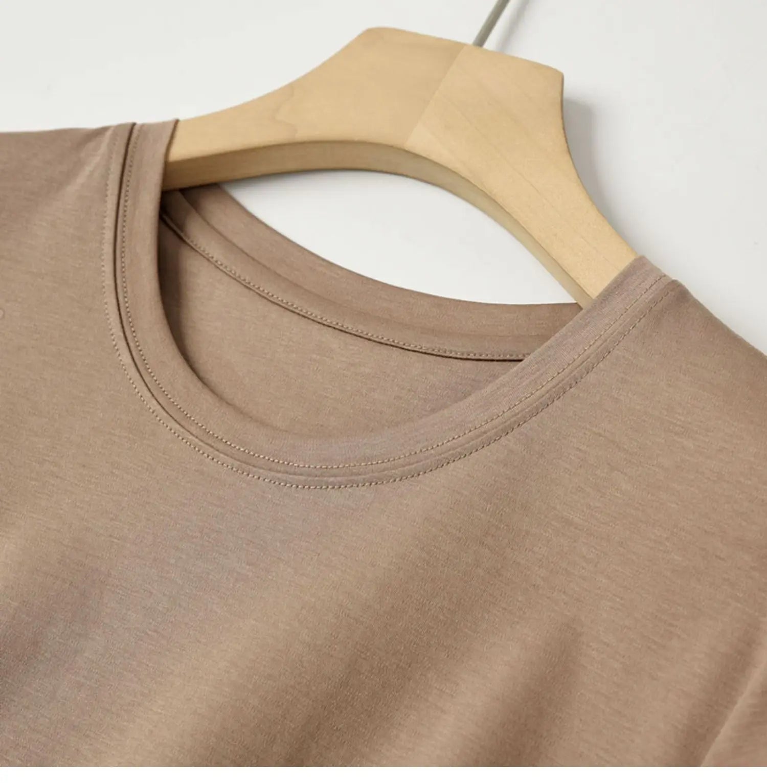 Summer Mercerized Cotton Women Silk T-shirts O Neck Short Sleeve Loose Straight T-shirts Casual Tees For Minimalist 2021