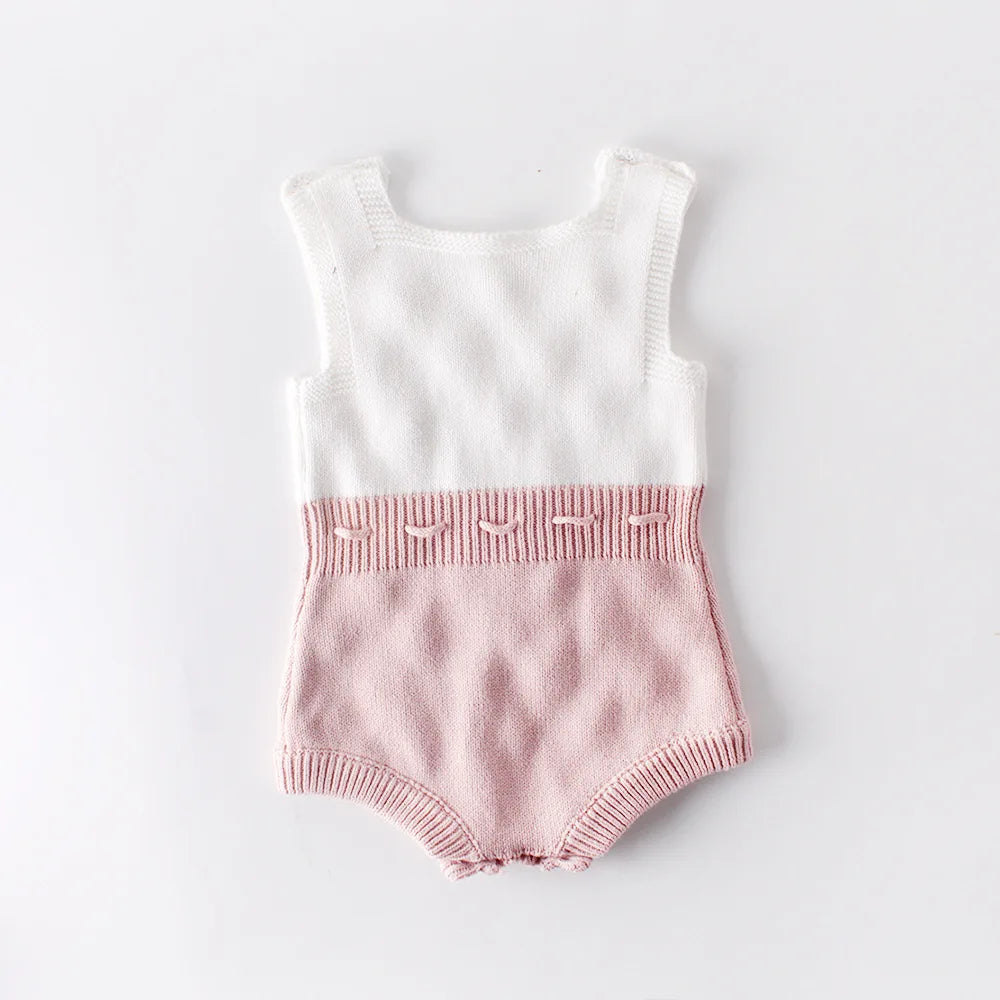 Baby Boys Girls Knit Rompers Baby Clothes New Spring Autumn Knit Rompers Infant Boys Girls Vest Triangle Rompers Baby Clothes