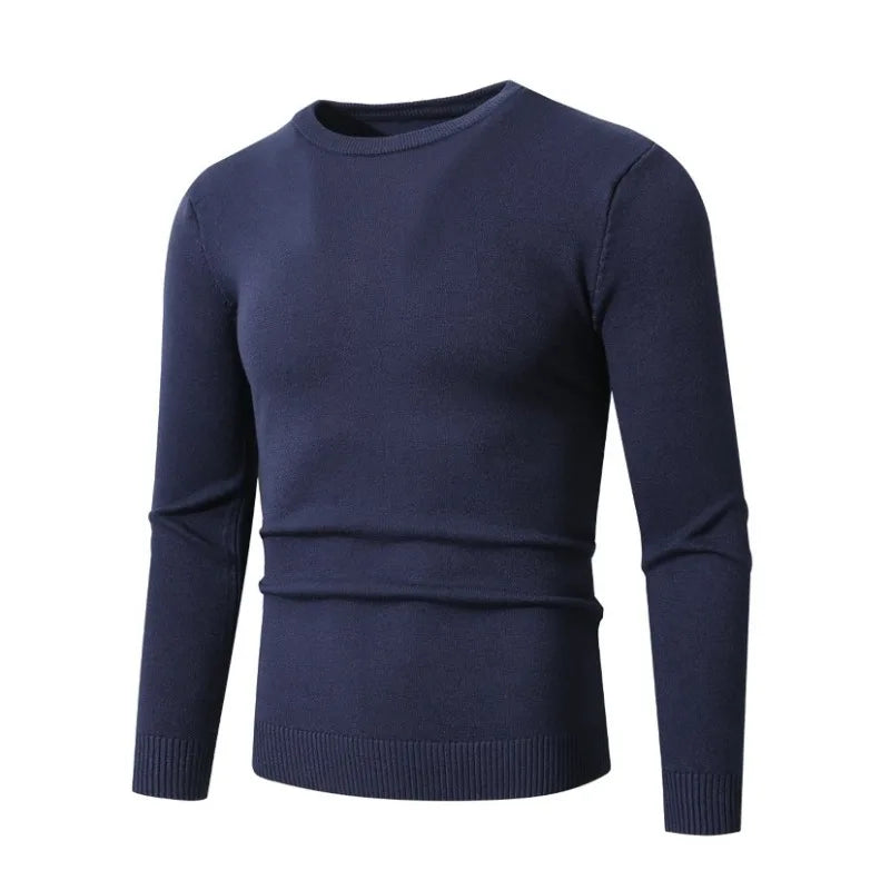 Mens Crewneck Sweater Pullover Knit Casual Long Sleeve.