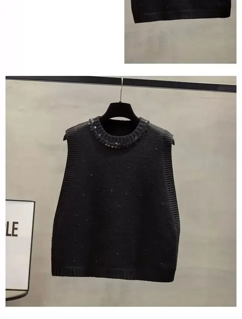 Korean Fashion Autumn New Sweaters Vest Women .