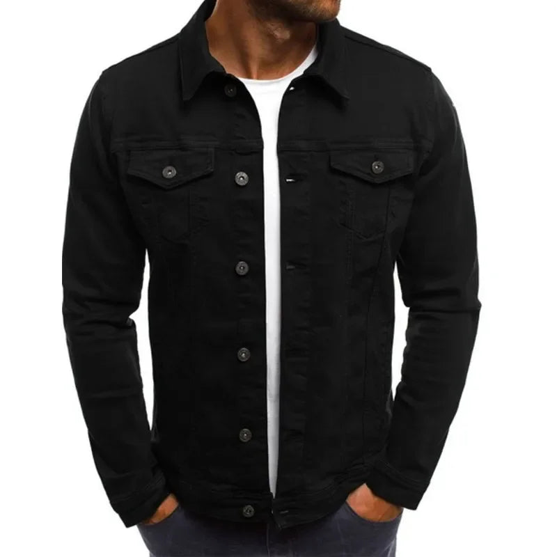 Men's Denim Jacket M-4XL Autumn Clothing Fashion Jackets.