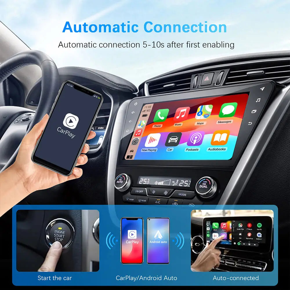 2in1 Wired to Wireless CarPlay Android Auto Adapter.
