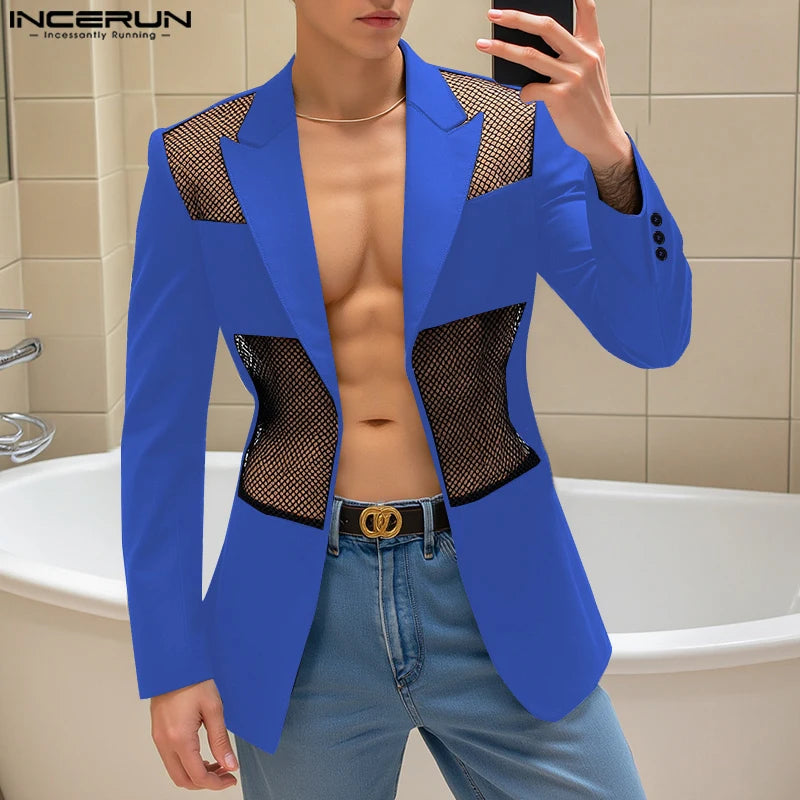 Fashion Male Long Sleeved Cardigan Blazers .